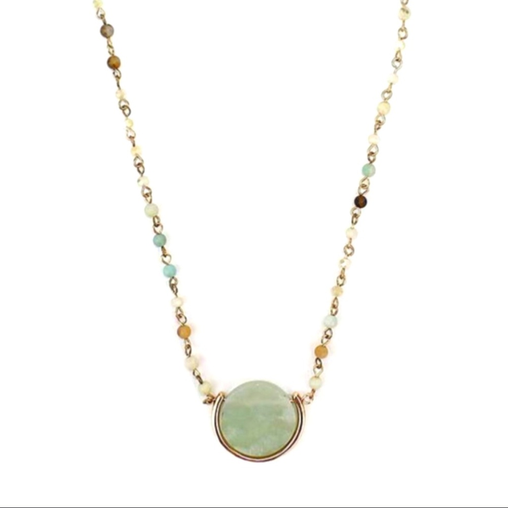 Semi Precious Stone Pendant Necklace